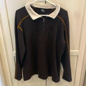 Kuhl Quarter Zip - Brown and Tan with Burnt Orange Trim